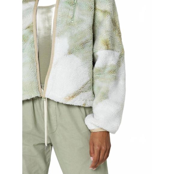 NEW JOHN ELLIOTT patchwork tie dye polar fleece zip jacket in dayglow vintage ar - Picture 3 of 4